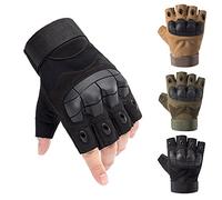 Swygoo Gants Tactiques Demi-Doigts, Gants sans Doigts Paintball Airsoft, Gants Militaires pour Moto Chasse Cyclisme Tir Randonnée Camping Armée Gants D'entraînement Boxe VTT Scooter (M, Noir)