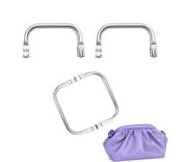 SWYSGS 2pcs Cadre de Sac à Main en Aluminium Fermoir Porte Monnaie Couture Kit Bricolage Tubulaire Interne de Forme Carrée DIY Accessoire pour Sac au Crochet