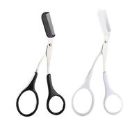 SWYSGS Ciseaux à Sourcils, Ciseaux à Sourcils avec Peigne, Beauty Ciseaux à Sourcils, Ciseaux Professionnels pour Tondeuse à Sourcils, pour Couper les Sourcils et Cils,2pcs