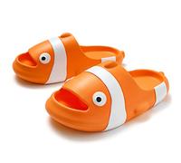 SWZEC Hommes Pantoufles de Poisson-Clown Femmes Été EVA Semelle Epaisse Antidérapantes Maison Slides Piscine Plage Chaussures Taille 35-45 (39,Orange,40)