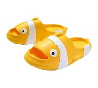 SWZEC Hommes Pantoufles de Poisson-Clown Femmes Été EVA Semelle Epaisse Antidérapantes Maison Slides Piscine Plage Chaussures Taille 35-45 (39,Jaune,40)