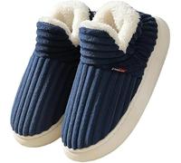 SWZEC Mamie Cadeau Pantoufles Hivernales Ultra-Douces Ultra-Soft Winter Slippers (Bleu,40,41)
