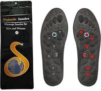 SWZEC Semelles originales avec acupression magnétique - Solette de perte de poids pour en finir avec les douleurs (M(40-43),1 paire - Noir)