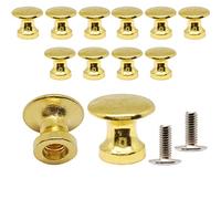 SWZHAI Lot de 12 mini boutons de tiroir dorés pour boîte à bijoux, petits boutons de tiroir (doré)