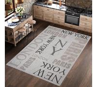 Sxakswol Tapis de Salon New York Tapis 60x120 cm Tapis Poil Court Moderne Tapis Chambre Londres 3D Doux Lavable Antidérapant pour Entrée, Cuisine, Couloir a2486