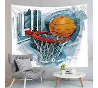 Sxakswol Tapisserie Murales Basket-Ball Tenture Murale Panier de Basket Tapisserie 3D Tapisserie Decoration 130x150 cm Tapisserie Tenture Murale pour Salon Chambre a-2752
