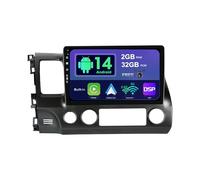 SXAUTO 10.1 Pouce Autoradio pour Honda Civic (2006-2011) GPS Navigation - sans Fil Carplay Android Auto - Caméra arrière - Android 14-2 Din - Dab Volant DSP Split-Screen Bluetooth Dual-Band WiFi
