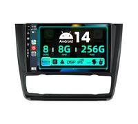 SXAUTO ¦ 8G+256G, 8-Core ¦ Android 14 IPS Autoradio pour BMW 1 Series E81 E82 E87 E88 (2004-2012) - sans Fil Carplay/Android Auto/DSP - Caméra + MIC - 9 Pouce 2 Din Dab Volant 360-CAM Fast-Boot WiFi