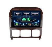 SXAUTO ¦8G+256G, 8-Core ¦ Android 16 Autoradio pour Benz S Class W220 S280 S320 S350 S400 S430 S500 S600 AMG 1999-2007 - sans Fil Carplay/Android Auto - Caméra + MIC - 9 Pouce Dab Volant 360-CAM AHD