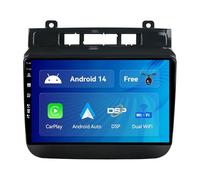 SXAUTO 9 Pouce Autoradio pour VW Touareg FL NF (2011-2017) GPS Navigation - sans Fil Carplay Android Auto - Caméra arrière - Android 14-2 Din - Dab Volant DSP Split-Screen Bluetooth Dual-Band WiFi