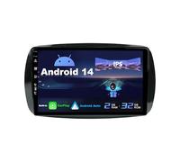 SXAUTO Android 12 Autoradio pour Benz Smart 453 Fortwo (2014-2020) - sans Fil Carplay + Android Auto - 2G+32G - Caméra arrière Gratuit - IPS 9 Pouce 2 Din - Dab Volant WiFi Fast-Boot 4G DSP Bluetooth