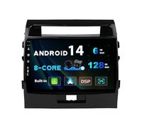 SXAUTO Android 14 - [6G+128G] - IPS Autoradio pour Toyota Land Cruiser 200 (2007-2015) - sans Fil Carplay/Android Auto/DSP - LED Caméra + MIC - 10 Pouce 2 Din - Dab Volant 360-CAM Fast-Boot WiFi AHD