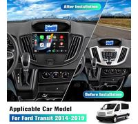 SXAUTO Android 15 - [6G+128G] - IPS Autoradio pour Ford Transit Tourneo Custom (2013-2019) - sans Fil Carplay/Android Auto/DSP - LED Caméra + MIC - 9 Pouce 2 Din - Dab Volant 360-CAM Fast-Boot WiFi