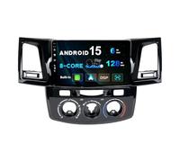 SXAUTO Android 15 - [6G+128G] - IPS Autoradio Pour Toyota Fortuner Hilux Revo Vigo (2004-2014) - Sans fil Carplay/Android Auto/DSP - LED Caméra + MIC - 9 Pouce 2 Din - Dab Volant 360-CAM Fast-boot AHD