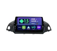 SXAUTO Android 15 Autoradio pour Ford Kuga Escape C-Max 2013-2017 - sans Fil Carplay + Android Auto - 2G+64G - Caméra arrière - IPS 9 Pouce 2 Din - Dab Volant Fast-Boot Split-Screen Bluetooth WiFi