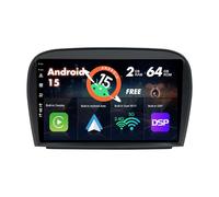SXAUTO Android 15 Autoradio pour Mercedes SL R230 (2005-2012) - sans Fil Carplay + Android Auto - Caméra arrière - IPS 9 Pouce 2 Din - Dab Volant Fast-Boot DSP Split-Screen Bluetooth WiFi