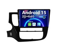 SXAUTO Android 15 Autoradio pour Mitsubishi Outlander (2012-2018) - sans Fil Carplay + Android Auto - 2G+64G - Caméra arrière Gratuit - IPS 10.1 Pouce 2 Din - Dab Volant Fast-Boot DSP Split-Screen