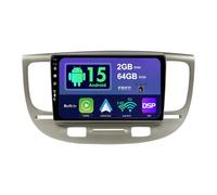 SXAUTO Android 15 Autoradio pour per Kia Rio 2 (2006-2011) - sans Fil Carplay + Android Auto - 2G+64G - Caméra arrière - IPS 9 Pouce 2 Din - Dab Volant Fast-Boot DSP Split-Screen Bluetooth Dual Band