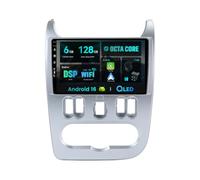 SXAUTO Android 16 - [6G+128G] - IPS Autoradio pour Renault Logan 1 Sandero/Largus Dacia Duster 2009-2017 - sans Fil Carplay/Android Auto - Caméra + MIC - 9 Pouce - Dab Volant 360-CAM Fast-Boot AHD