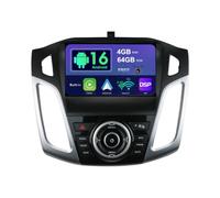 SXAUTO Android 16 Autoradio pour Ford Focus (2012-2017) - sans Fil Carplay + Android Auto - 4G+64G - Caméra arrière - IPS 9 Pouce 2 Din - Dab Volant Fast-Boot Split-Screen Bluetooth Dual Band WiFi