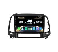 SXAUTO『Built-in 4G / Dab』Android 14-6G+128G Autoradio pour Hyundai Santa FE (2006-2012) - sans Fil Carplay/Android Auto/DSP - Caméra + MIC - QLED 9 Pouce 2 Din - Volant 360-CAM Fast-Boot AHD WiFi