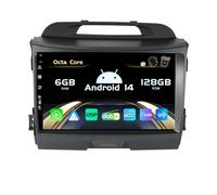SXAUTO『Built-in 4G / Dab』Android 14-6G+128G Autoradio pour Kia Sportage (2010-2015) - sans Fil Carplay/Android Auto/DSP - LED Caméra + MIC - QLED 9 Pouce 2 Din - Volant 360-CAM Fast-Boot AHD WiFi