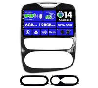 SXAUTO 『Built-in 4G / Dab』Android 14-6G+128G Autoradio pour Renault Clio 4 (2016-2019) - sans Fil Carplay/Android Auto/DSP - Caméra + MIC - 10.1 Pouce 2 Din - Volant 360-CAM Fast-Boot AHD WiFi HDMI