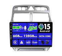 SXAUTO『Built-in 4G / Dab』Android 15-6G+128G Autoradio pour Peugeot 307 SW CC (2002-2013) - sans Fil Carplay/Android Auto/DSP - LED Caméra + MIC - 9 Pouce 2 Din - Volant 360-CAM Fast-Boot AHD WiFi