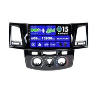 SXAUTO 『Built-in 4G / Dab』Android 15-6G+128G Autoradio pour Toyota Fortuner Hilux Revo Vigo (2004-2014) sans Fil Carplay/Android Auto/DSP Caméra + MIC -9 Pouce 2 Din - Volant Fast-Boot AHD WiFi HDMI