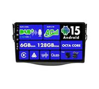 SXAUTO『Built-in 4G / Dab』Android 15-6G+128G Autoradio pour Toyota RAV4 (2007-2012) - sans Fil Carplay/Android Auto/DSP - LED Caméra + MIC - QLED 9 Pouce 2 Din - Volant 360-CAM Fast-Boot AHD WiFi