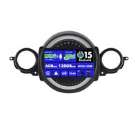 SXAUTO『Built-in 4G LTE/Dab』Android 15-6G+128G Autoradio pour BMW Mini Cooper R55 R56 (2007-2013) - Carplay/Android Auto/DSP - Caméra + MIC -QLED 9 Pouce 2 Din WiFi Volant 360-CAM Fast-Boot HDMI