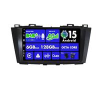 SXAUTO『Built-in 4G LTE/Dab』Android 15-6G+128G Autoradio pour Mazda 5 CW (2010-2015) - Carplay/Android Auto/DSP - LED Caméra + MIC - QLED 9 Pouce 2 Din - Volant 360-CAM Fast-Boot AHD WiFi HDMI
