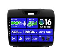 SXAUTO『Built-in 4G LTE/Dab』Android 16-6G+128G Autoradio pour Isuzu D-Max DMAX Chevrolet S10 (2015-2018) - Carplay/Android Auto - LED Caméra + MIC - QLED 9 Pouce 2 Din - Volant 360-CAM AHD HDMI