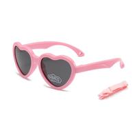 SXBCyan 0-36 Mois Bébé Lunettes De Soleil Cœur Polarisées Nuances en Caoutchouc Flexibles avec Sangle for Tout-Petit Nouveau-(Light Pink)
