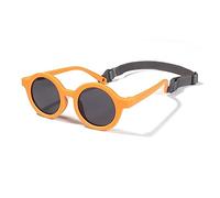 SXBCyan 0-36 Mois Bébé Lunettes De Soleil Rondes Polarisées Nuances En Caoutchouc Flexibles Avec Sangle For Tout-petit Nouveau-né Âges Du Nourrisson (Color : Yellow)