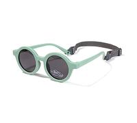 SXBCyan 0-36 Mois Bébé Lunettes De Soleil Rondes Polarisées Nuances En Caoutchouc Flexibles Avec Sangle For Tout-petit Nouveau-né Âges Du Nourrisson (Color : Green)