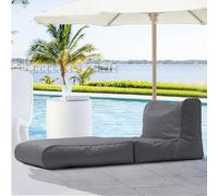 SXBCyan Housse De Pouf D'extérieur À Double Usage for Piscine, Chaise Longue, Canapé-lit Pliant, Imperméable, Oxford, sans Remplissage, for Jardin, Plage, Camping(Carbon Grey)