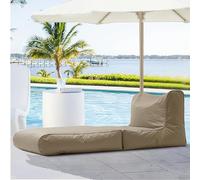 SXBCyan Housse De Pouf D'extérieur À Double Usage for Piscine, Chaise Longue, Canapé-lit Pliant, Imperméable, Oxford, sans Remplissage, for Jardin, Plage, Camping(Dark Sand)