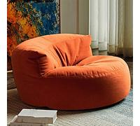 SXBCyan Housse de Pouf en Chenille sans Remplissage Pouf Salon et Chambre Intérieur Ultra Doux Fauteuils Poire pour Adultes Chaise Canapé, Meuble de Salon(Orange)