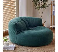 SXBCyan Housse de Pouf en Chenille sans Remplissage Pouf Salon et Chambre Intérieur Ultra Doux Fauteuils Poire pour Adultes Chaise Canapé, Meuble de Salon(Dark Green)