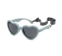 SXBCyan Lunettes de Soleil for Tout-Petits Lunettes de Soleil Baby Girl Flexible Elastic Polarisé avec Strap UV400 Protection, âge de 0 à 36 Mois (Color : Blue)
