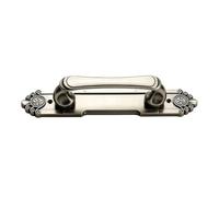 SXBHDM Poignées de porte antirouille robustes, poignées de finition argentées vintage pour armoires de cuisine, entrée, hangar, porte de grange coulissante(30CM)
