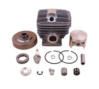 SXBSDDYPO Kit Cylindre-Piston De Tronçonneuse 52mm Adapté for Convient pour MS460 046 MS 460, Tambour d'embrayage 3/8 ", Pignon À 7 Dents, Roulement Jante, Valve Décompression