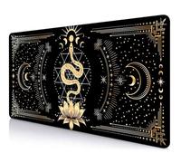 SXCKANG Grand Tapis de Souris Noir et Doré, Motif Serpent Bohème, Sorcière, pour Bureau, Maison, 90 x 40 cm