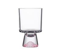 SXDHOCDZ Grand Verre à Boire avec Base Montagne Unique - Verres à Cocktail, à jus, à Whisky et Verres de Bar(Pink,300ml)