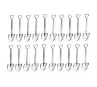 Sxdluzi Lot de 20 mini cuillères à expresso en forme de pelle - 4,7 cm - En acier inoxydable - Pour desserts, thé