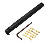 Sxdluzi Mgmn200 Lot de 10 embouts en carbure + 1 pièce haute force de serrage Mgivr2016-2 Outil de tour + accessoires de fraise pour machine à clés