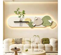 SXDMOUBK Décoration Murale Papillon 3D - Pièce créative en grès à Fixer au Mur avec éclairage LED (Alimentation Secteur), Convient aux Salons et aux entrées (L, 150 * 37 cm / 59 * 14,6 po)