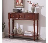 SXDQMX Petit Meuble D'entrée, Console pour Entrée, Style Rustique Champêtre, Espace de Rangement à Plusieurs Niveaux aux Couloirs et aux Salons(Brown,116 cm/45.6 in)