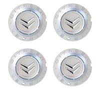 SXDZHK Auto Cache Moyeux pour Citroen C4 2010-2015, Cache Moyeu Centre de Jante Capuchons Cache de Roue Centrale D'emblème Antirouille PoussièRe DéCoration Accessoires 4PCS,Silver-B-157MM